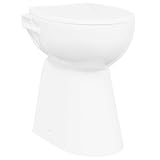 vidaXL Hohe Spülrandlose Toilette für Größere Menschen Senioren Soft-Close...