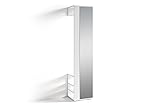 byLIVING Flurgarderobe Ben/Garderobe matt weiß mit Spiegel/Spiegelschrank für...
