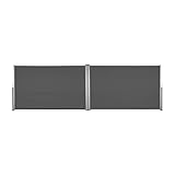 Ventanara® Doppelseitenmarkise ausziehbar Sichtschutz Sonnensegel Windschutz...