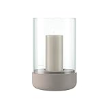 blomus Windlicht -Calma- | Kerzenhalter aus hochwertigem Beton und Glas | Farbe...