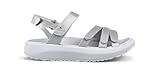 JOYA Merida silver, geschmackvoll glänzende Sandale für Damen, aus...