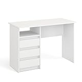KOMTO Schreibtisch mit Schubladen - Bürotisch Computertisch Klein Arbeitstisch...