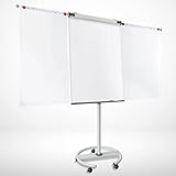 MOB Flipchart Ständer Whiteboard fahrbar mit Rollen Ständer 73x104cm |...