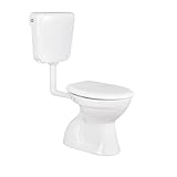 Komplettset Stand WC Abgang Boden Senkrecht Tiefspüler + Deckel + Spülkasten...
