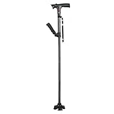 COZYKIT Klappstock mit LED-Licht und Alarm, verstellbare Armlehne Cane und...