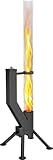 GARDENFLARE Feuerrohr Premium – Große Edelstahl Pelletfackel mit Flamme bis...