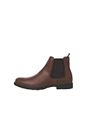 JACK & JONES Herren JFWFENCHURCH PU Chelsea Boot Chelseaboots, Cognac, 44 EU