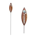 Gartenstecker Willkommen Metall silber/rost H 100 cm Beetstecker Stecker...
