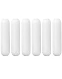 QWORK® 6 Stück Magnetrührstäbchen, Typ-C Weiß Farbe PTFE Rührfische Labor...