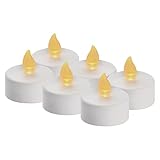 EMOS LED-Teelichter weiß,6 Stück flammenlose Kerzen mit...