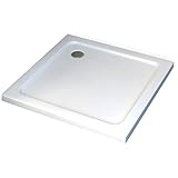 BERNSTEIN Duschtasse 80x80 cm, Flache Bauhöhe, Duschwanne aus Sanitäracryl,...