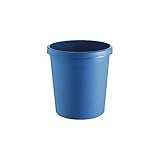 Helit H6123834 - Papierkorb „the german“, 18 Liter, blau, mit umlaufendem...