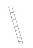 DRABEST Anlegeleiter 10 Sprossen Leichte Leiter Aluleiter Basic Belastbarkeit...