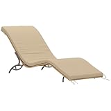 Outsunny Sonnenliege Polyrattan Wasserabweisend Gartenliege mit Kissen,...