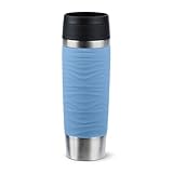 Emsa Travel Mug 500 ml Wave Thermobecher, neuer Komfort-Schraubverschluss,...