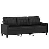 vidaXL Sofa 3 Sitzer, Couch für Wohnzimmer, Polstersofa mit Metallgestell,...
