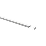 Interdeco Gardinenschienen vorgebohrt Weiß 1-läufige Vorhangschienen aus...