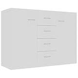 vidaXL Sideboard, Kommode mit viel Stauraum, Schrank mit 4 Schubladen 2 Türen,...