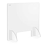 Uniprodo UNI-PPG02 Spuckschutz 95 x 80 cm Acrylglas transparent Durchreiche 30 x...