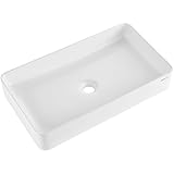 VEVOR Rechteckiges Aufsatzwaschbecken, 61 x 35 cm,...