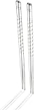 PARENCE.- Set mit 2 Paar Trommelstöcken aus Edelstahl - Länge 22 cm |...