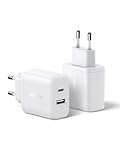 UGREEN USB C Ladegerät 2-Pack iPhone Schnellladegerät 2 Ports Netzteil PD 20W...