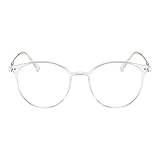 KAEOISFU Superleicht Oval Transparentem Rahmen Lesebrille Damen Herren 1,5,...