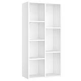 VASAGLE Bücherschrank, Bücherregal, mit 7 Fächern, Büroregal, Würfelregal,...