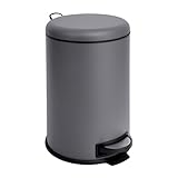SVITA T20 Mülleimer Grau Treteimer Abfalleimer 20 Liter inkl. Inneneiner rund...