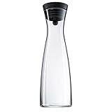 WMF Basic Wasserkaraffe 1,5 liter, Glaskaraffe mit Deckel, Silikondeckel,...