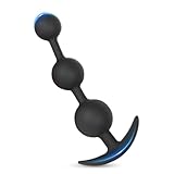 BDSMAGE Silikon Analkugeln Buttplug mit 3 Kugeln, Analplug Analkette mit Anal...