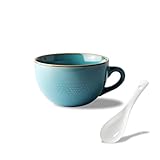 Große Tasse 700 ml Keramik Kaffeebecher Müslischalen mit Griff für Müsli,...
