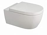 SSWW | Toilette für Gäste-WC, Spülrandloses WC mit Softclose Deckel,...