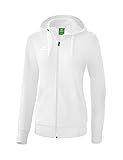 Erima Damen Basic Hooded Sweatshirt Jacke, Weiß, 38 EU