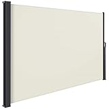 KESSER® Seitenmarkise ausziehbar Markise 180 x 300 cm Blickdicht Sichtschutz &...