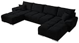 BROMARKT Ecksofa mit Schlaffunktion 372x184x85 cm - Kollektion NUBES U -...