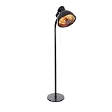 Perel Terrassenstrahler Standheizstrahler 2000 Watt Carbon mit Zugschnur...