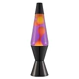 LAVA® - Lampe 2323, gelbes Wachs, lila Flüssigkeit, schwarzer Sockel und...