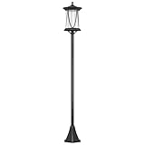 Outsunny Solar Gartenlaterne 127 cm Gartenlampe mit Kaltweiß LED Licht,...