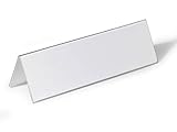 Durable Tischnamensschild 105/210x297 mm, Tischaufsteller transparent mit...