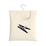 kelav Wäscheklammerbeutel mit Muster, 32 x 28cm Wiederverwendbar Leinen...