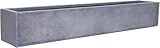 VIVANNO Blumenkasten Balkonkasten Pflanzkasten Fiberglas FLOBO Beton-Optik grau...
