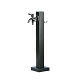 Schwarz Wassersäule Garten Wasserzapfsäule Edelstahl Frostsicherer...