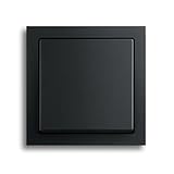 Busch-Jaeger future® linear Komplett-Set: 2000/6 US Wechselschalter Einsatz +1786-885 Wippe + 1721-885K Abdeckrahmen 1-fach, Future Linear schwarz matt