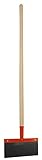 Kerbl Stoßscharre 30cm mit Stiel 1 mm Blechstärke, (Schaber, Betonscharre,...