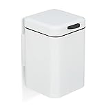 Relaxdays Kosmetikeimer Wandmontage, 3 Liter, Absenkautomatik, entnehmbarer...