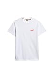 Superdry Herren Essential T-Shirt aus Bio-Baumwolle mit Logo Optik/Neonorange...
