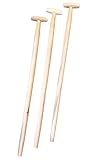 pokm toolsmarket - 3 Stk. Besenstiel Holz 100cm Ersatzstiel mit T-Griff,...