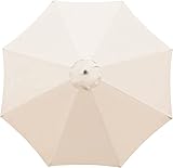 Yaqor Sonnenschirm, 8 Streben, 3 m, cremefarben, Ersatz-Sonnenschirm, 8 Streben,...
