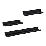 WOLTU Bilderleiste 3er Set, Fotoleiste Bilderregal Wandregal Bild Magazin...